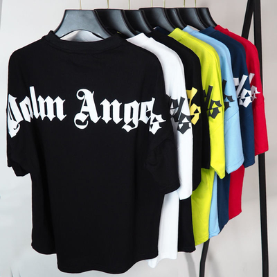 240gm Camisa de algodão pesado com impressão 3D de espuma e colarinho O-Neck