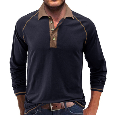 100% algodão camisetas de polo de manga longa MACTING logotipo personalizado bordado camisola casual de golfe