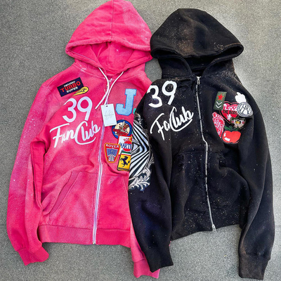 100% de algodão Francês Terry Custom Hoodie com peso pesado 500gm e serigrafia
