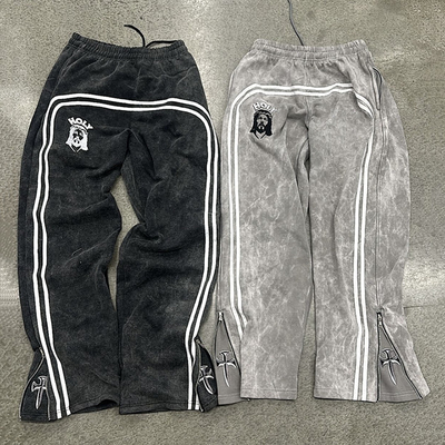 Calças de treino de tecido Terry Francês para homens com fecho lateral personalizado pelos fabricantes