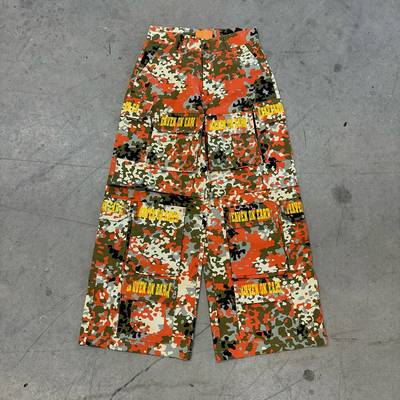 Custom Loose Baggy Wide Leg Camouflage Real Tree Camo Pants Sweatpants Algodão Multipocket Cargo Calças