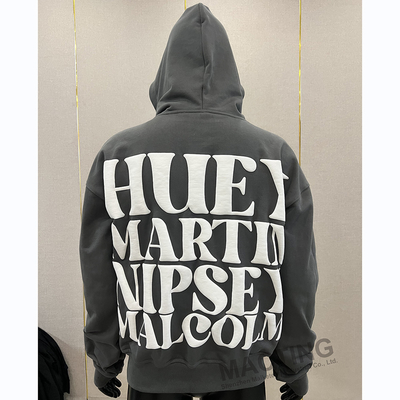 Roupas de rua Impressão 3D padrão 500gm algodão pesos pesados camisetas brancas de homens Impressão de pulôver com capuz