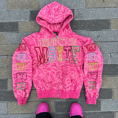 Logotipo personalizado algodão pesado em toda a impressão ácido lavado vintage distressed box zip up hoodies para homens