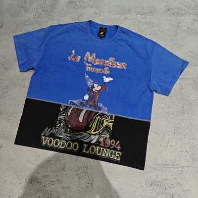 Roupas de rua personalizadas T-Shirt de impressão Dtg Grande Pesado 100% de algodão Francês Terry Drop Shoulder T-Shirt Gráfico